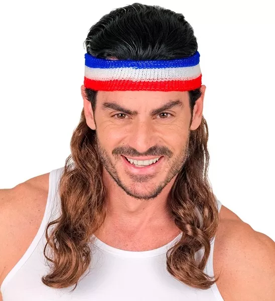 Zweetband met haar rood/wit/blauw Pim