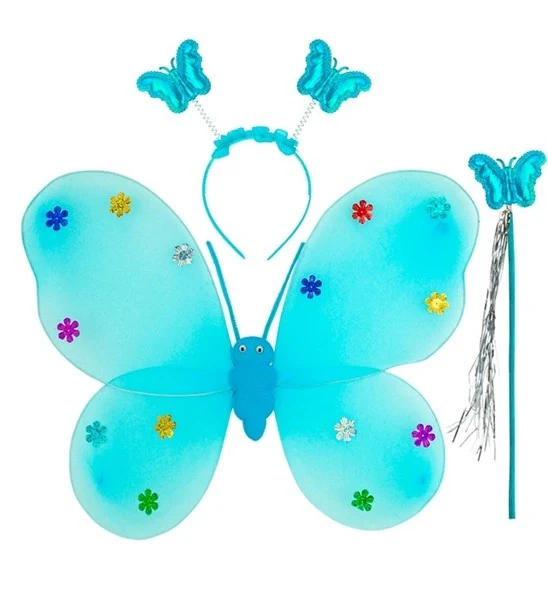Vlinder set blauw Noah