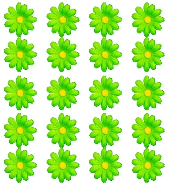 Set van 20 decoratieve groene bloemen Niels
