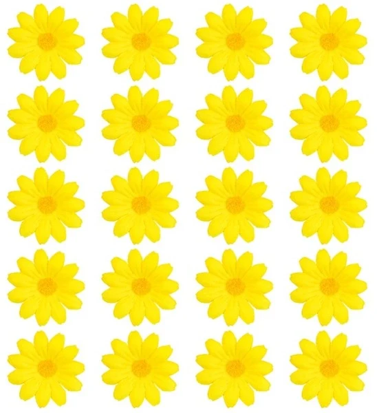 Set van 20 decoratieve gele bloemen Milan