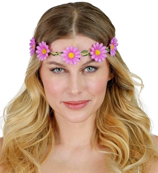 Hoofdband bloemen paars Julia