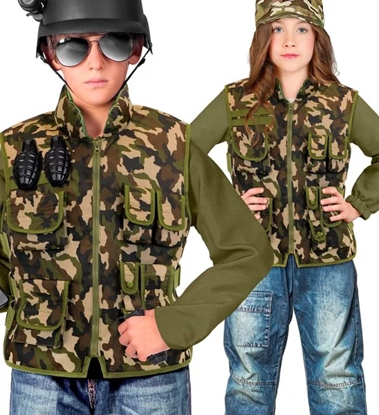 Militair camouflage vest kostuum Lynn kind