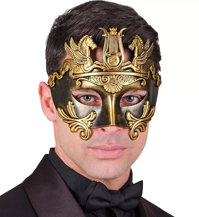 Oogmasker grieks/romeins goud Mats