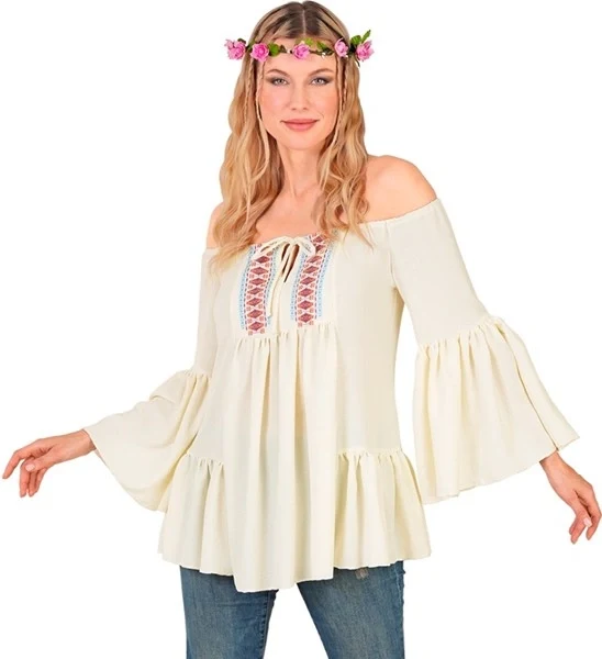 Shirt hippie plattelands dame Eva
