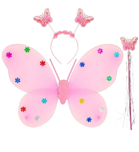 Vlinder set roze Gijs
