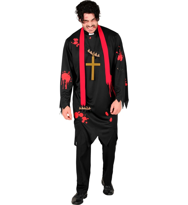 Zombie priester kostuum horror Henk