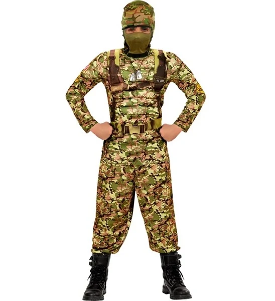 Combat soldaat kostuum Finn kinderen