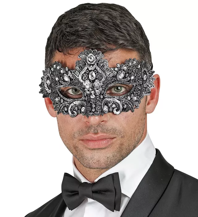 Oogmasker theater zilver Jesse