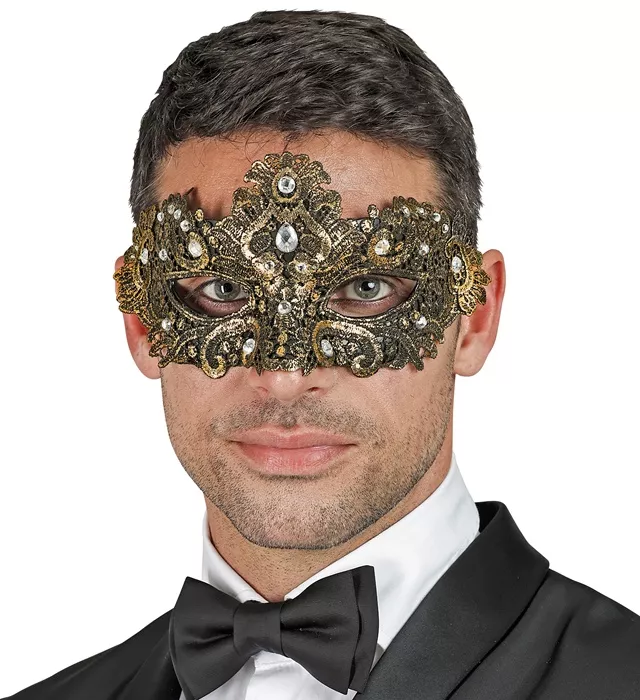 Oogmasker theater goud Bente