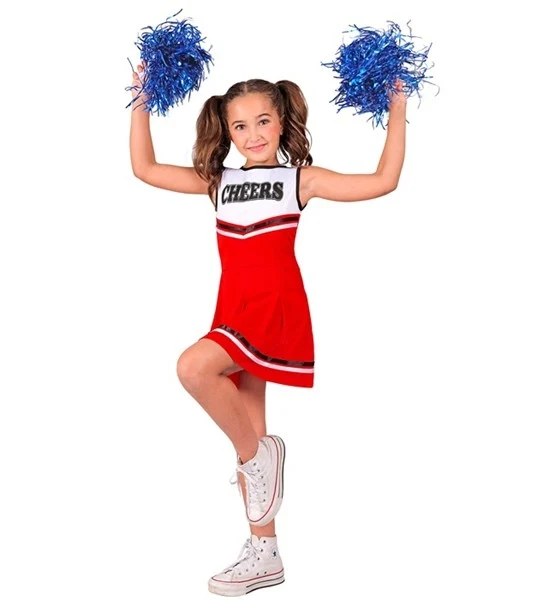 Cheerleader rood kostuum Lynntje kinderen
