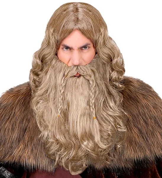 Pruik viking met baard en snor Wiki