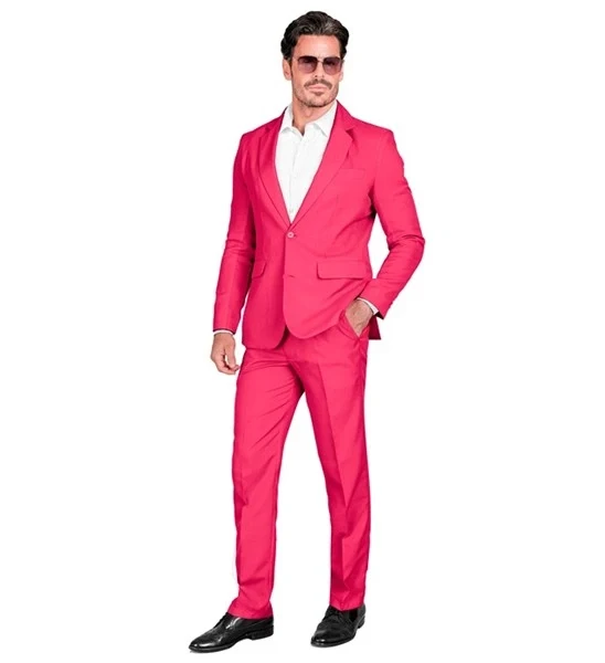 Kostuum roze suit