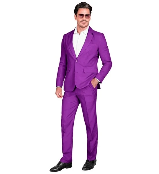 Kostuum paars suit