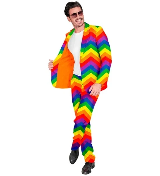 Kostuum regenboog suit