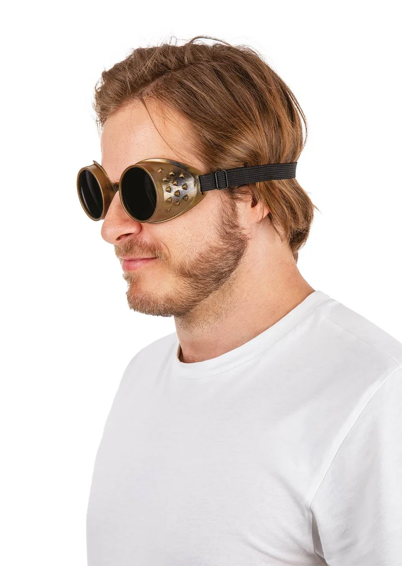 Steampunk bril koper