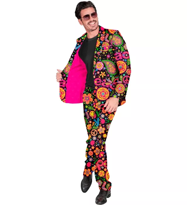 Kostuum neon hippie