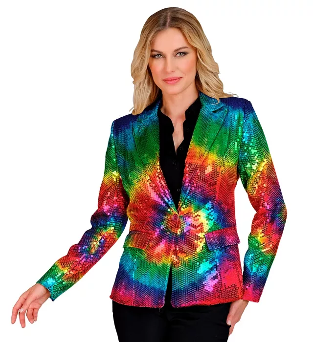 Paillettenjas tie dye