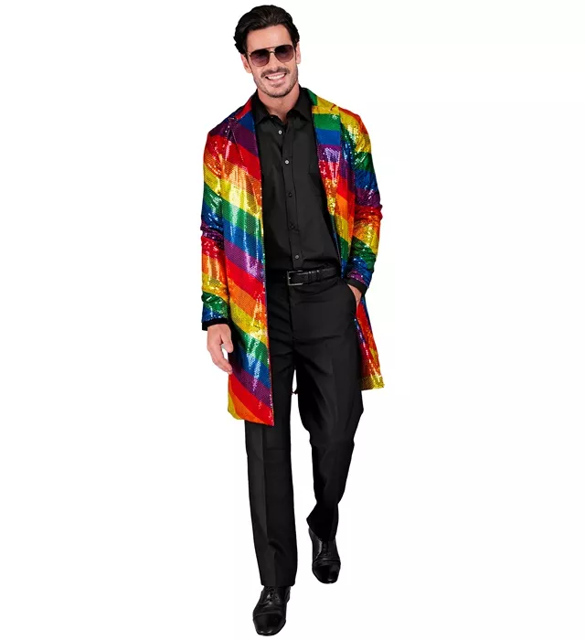 Paillettenjas regenboog Pride