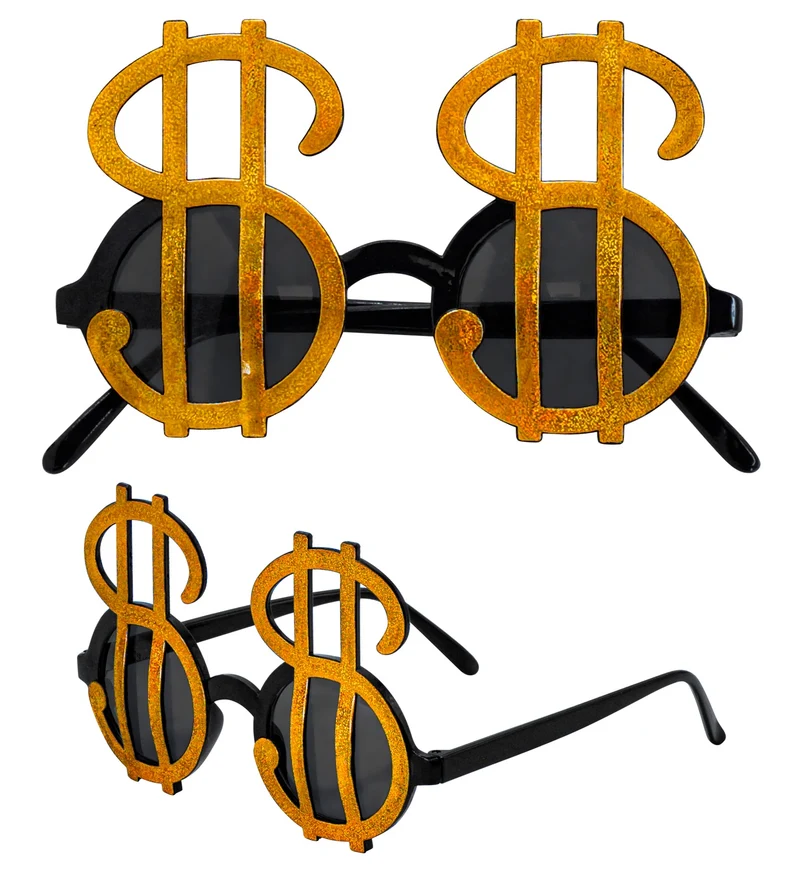 Dollar bril goud