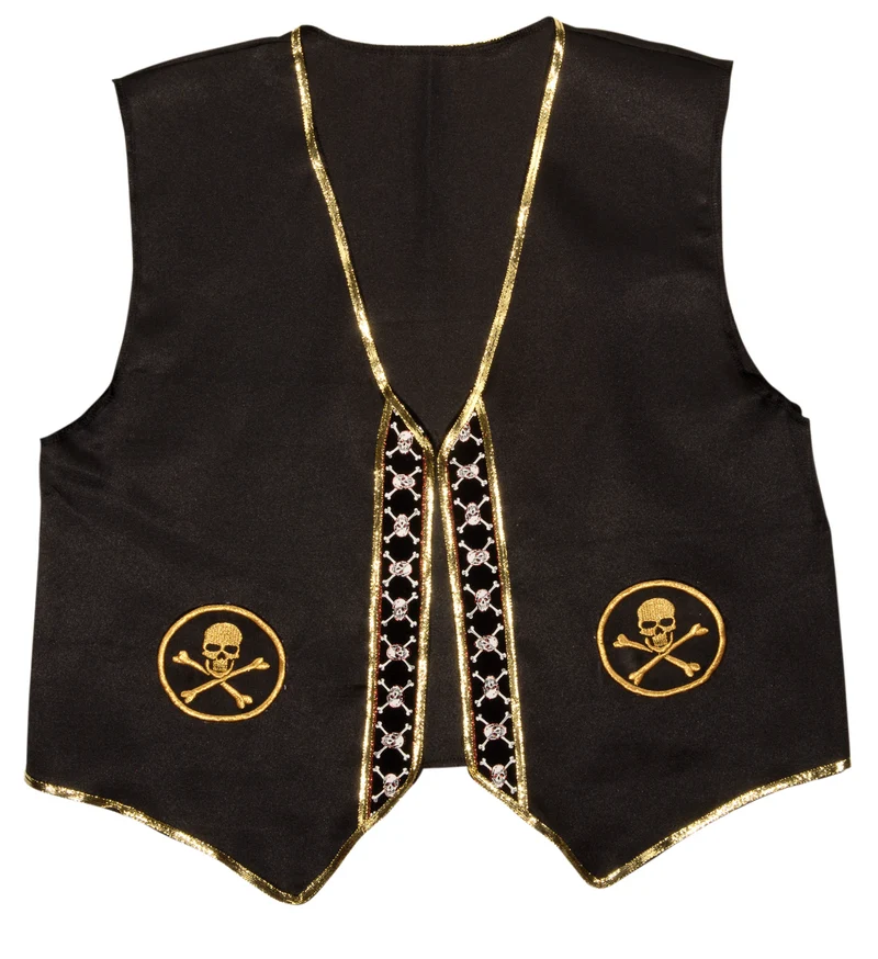 Piratenvest zwart volwassenen