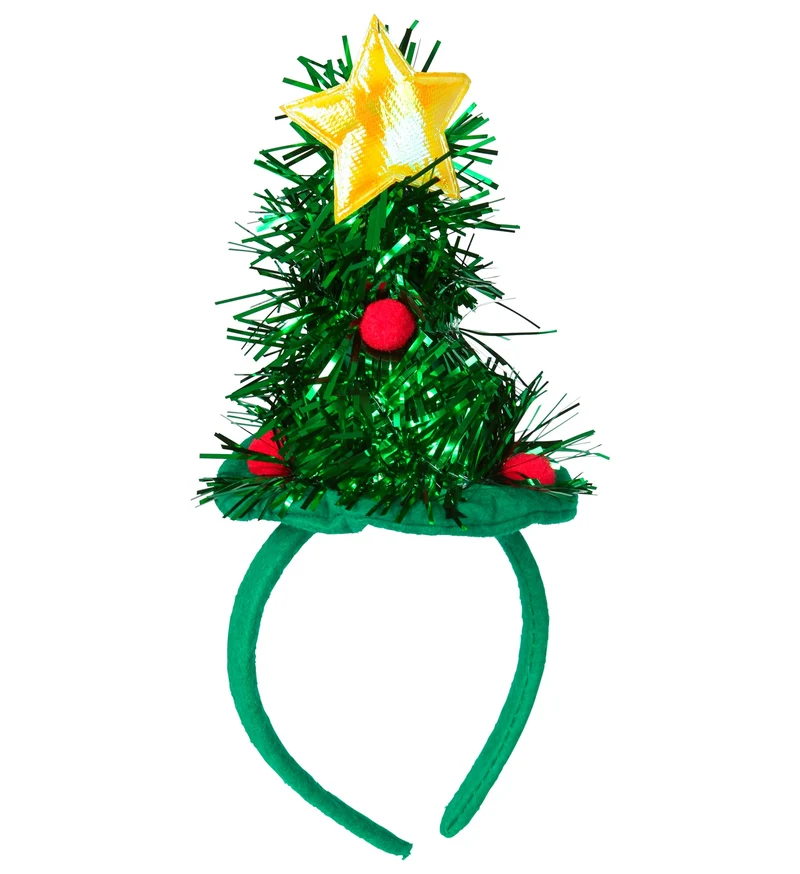 Mini kerstboom op haarband