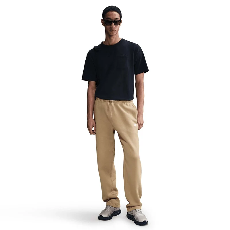 club open-hem fleece broek