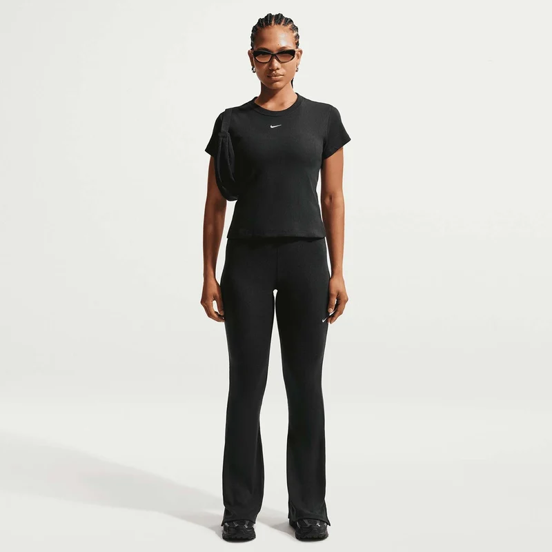 sportswear Strakgeribd damesshirt