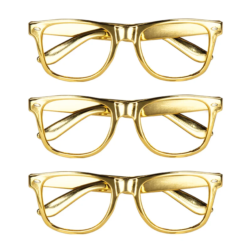 Set van 3 partybrillen zonder glas