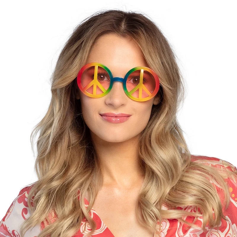Bril hippie peace flower power