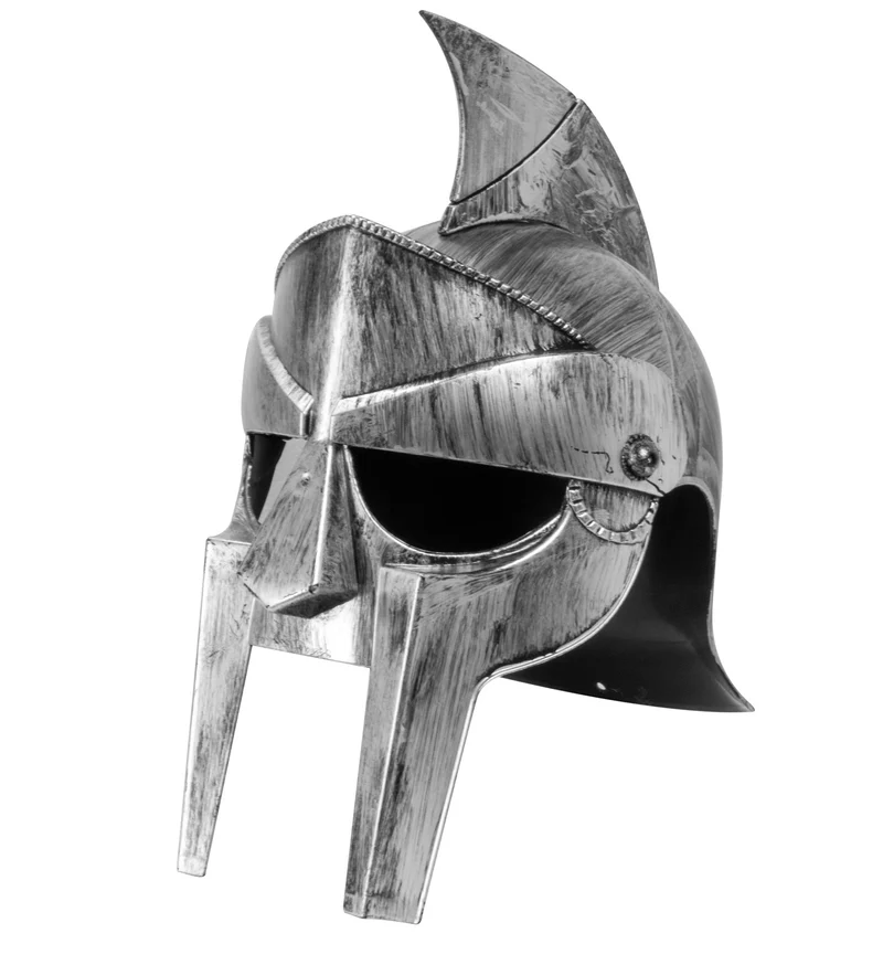 Gladiator helm volwassenen zilver/grijs
