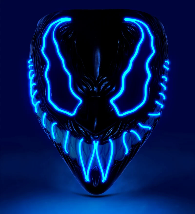 Monster masker led blauw
