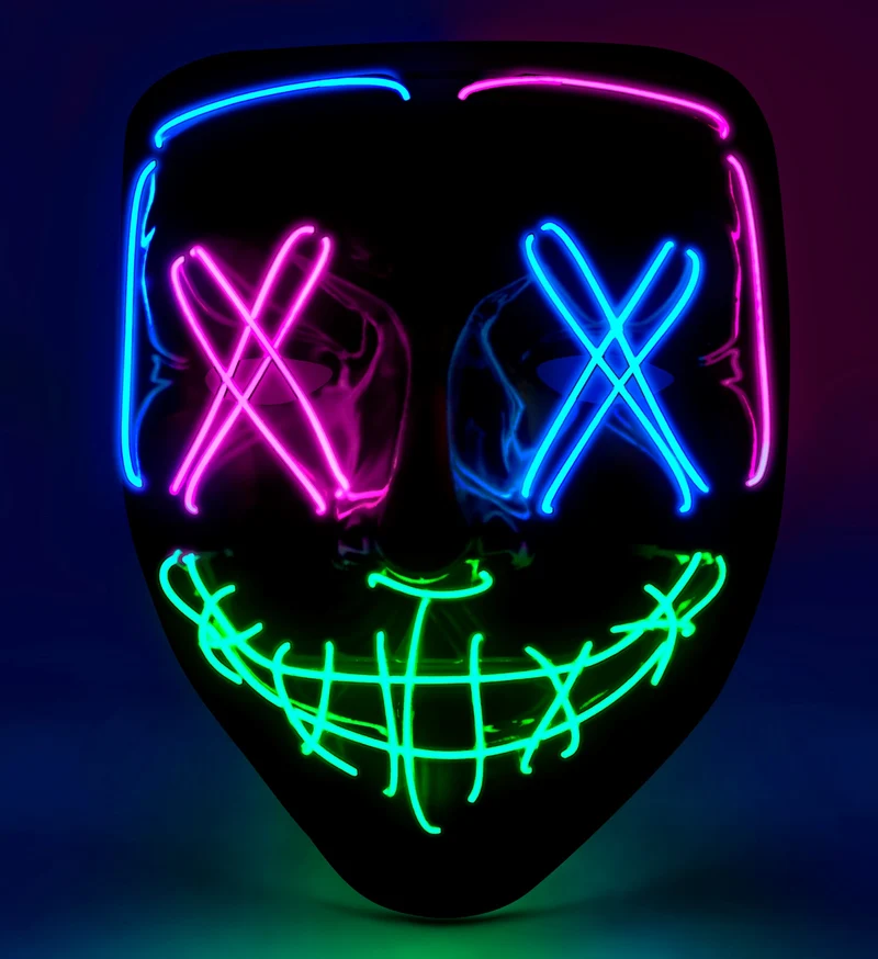 Scary masker gekleurd led
