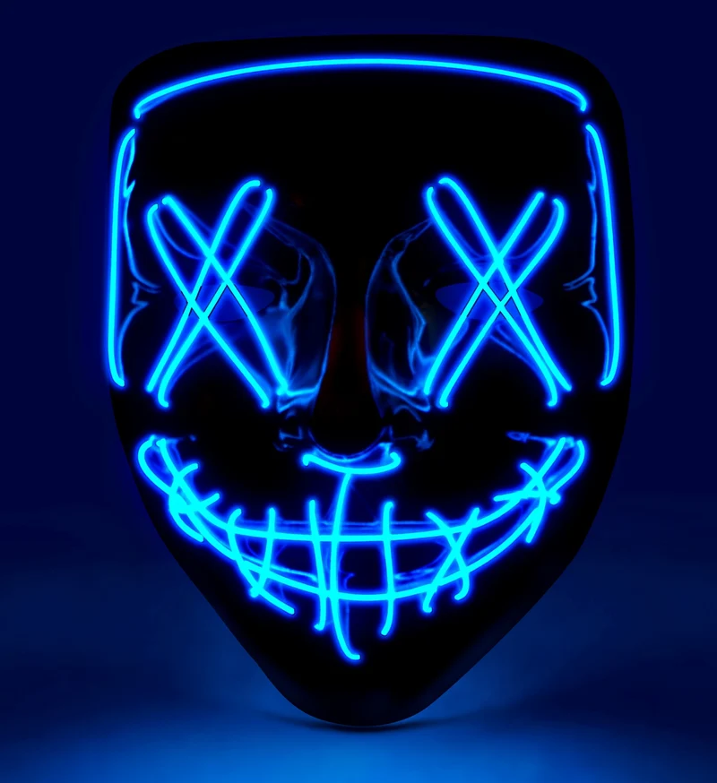 Scary masker blauw led