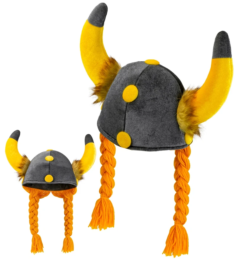 Viking helm met vlechten