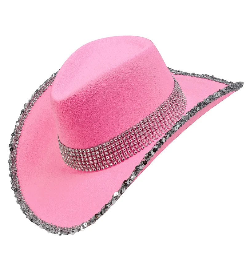 Cowboyhoed roze bling