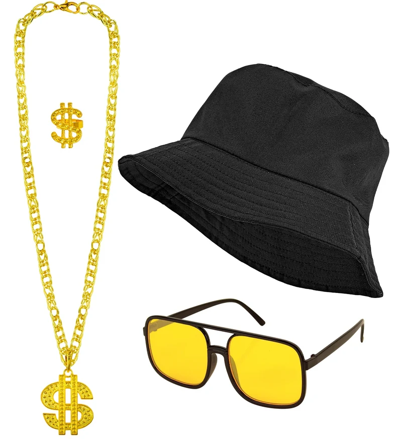 Verkleedset hip hop zwart