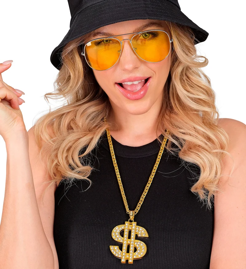 Dollarketting strass goud