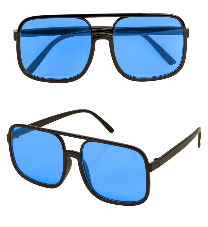 Bril met blauwe glazen jaren 90 hiphop