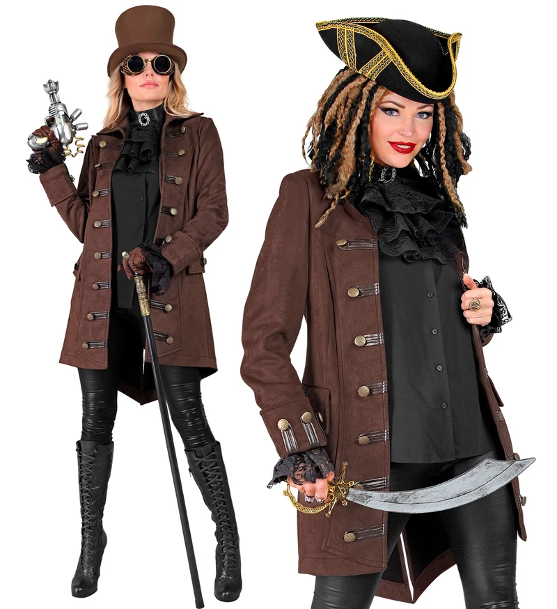 Piraten/ steampunkjas voor dames