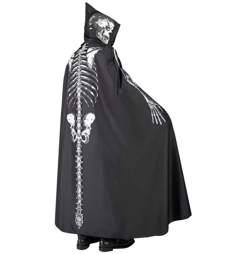 Skeleton cape met capuchon