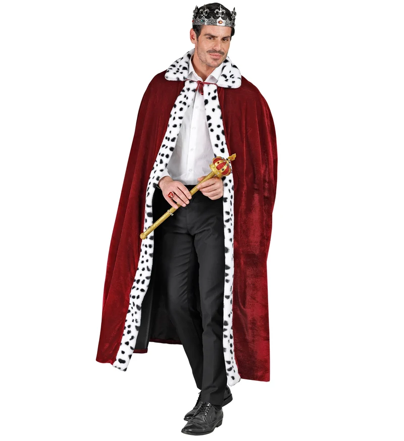 Koningsmantel bordeaux rood 140cm