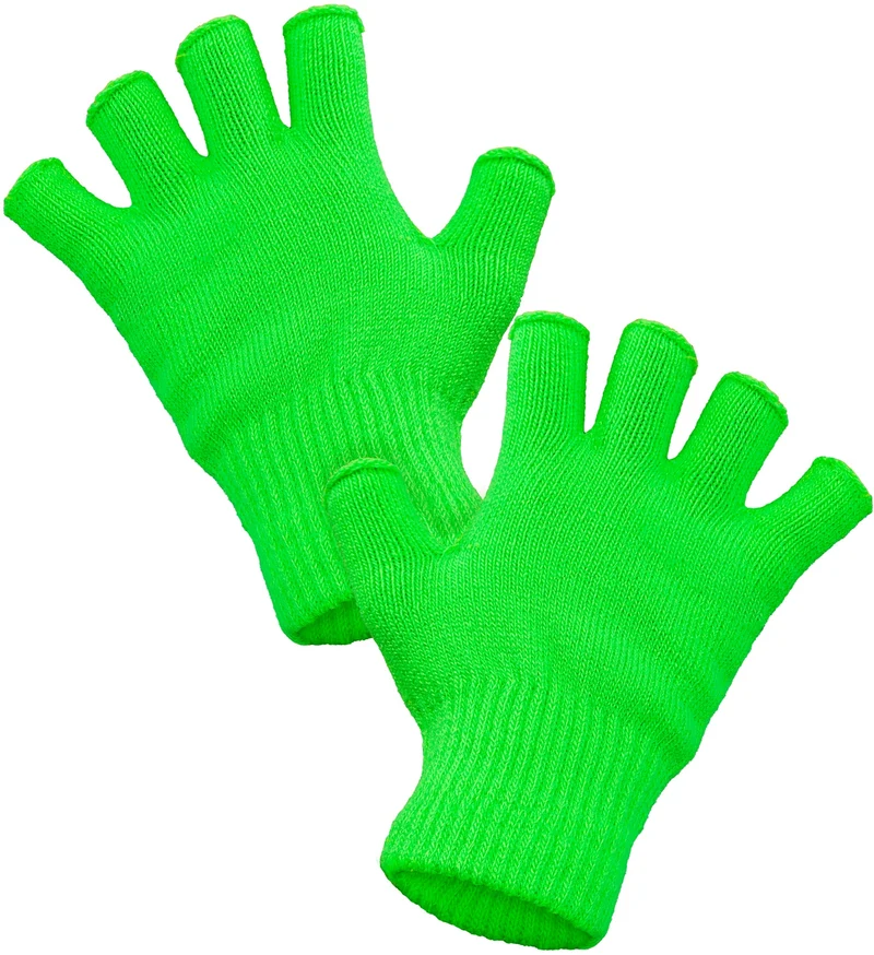 Vingerloze handschoenen neon groen