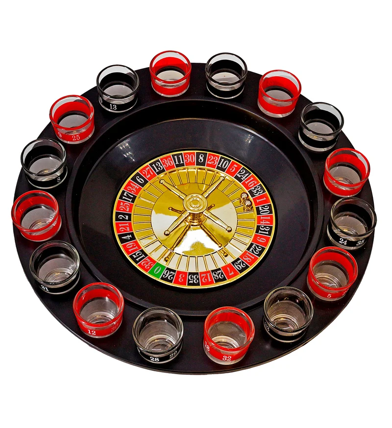 Roulette drinkspel met shotglaasjeskk