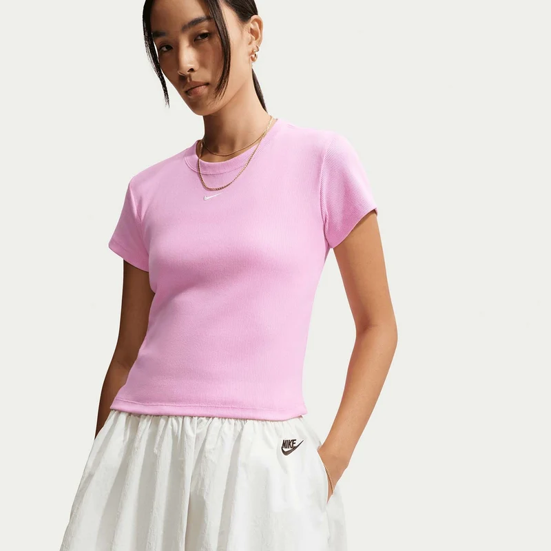 sportswear Strakgeribd damesshirt