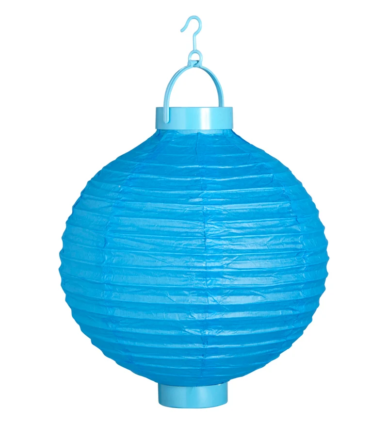 Lampion Met Licht 30Cm Blauw