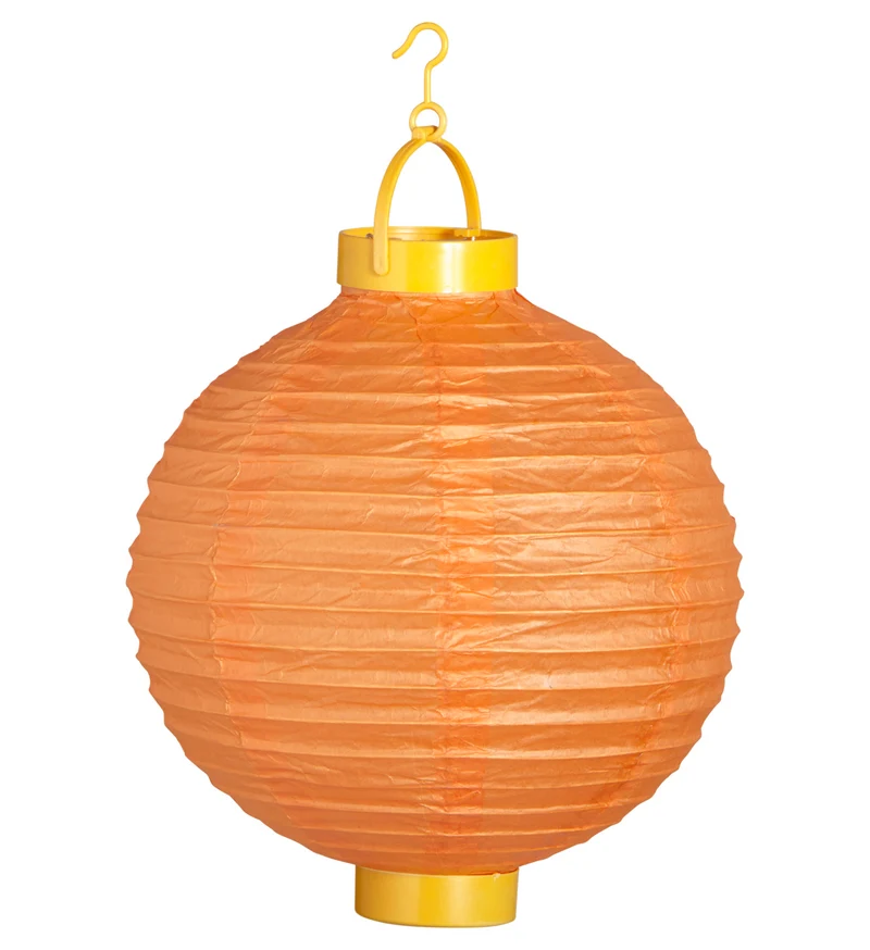 Lampion Met Licht 30Cm Oranje