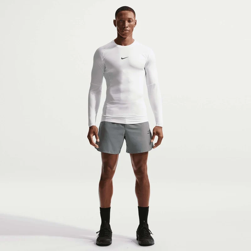 Pro Men's Dri-fit strakke fitnesstop met lange mouwen