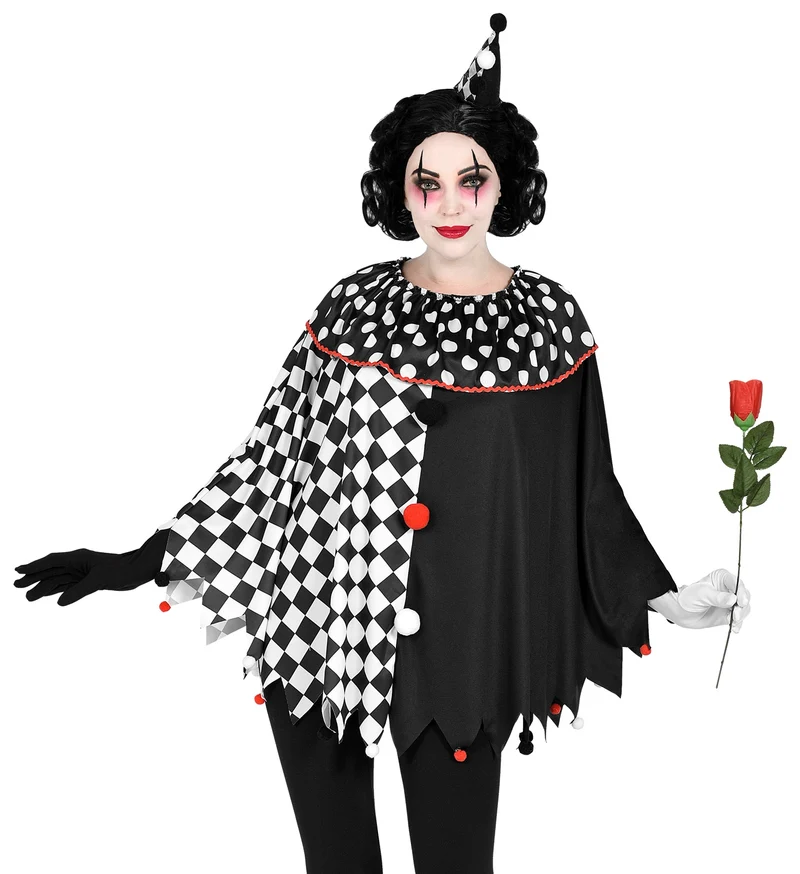 Harlekijn poncho volwassenen