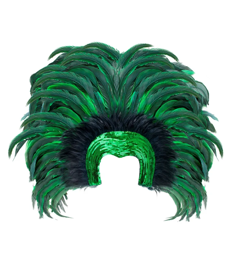 Braziliaanse veren hoofdbedekking groen