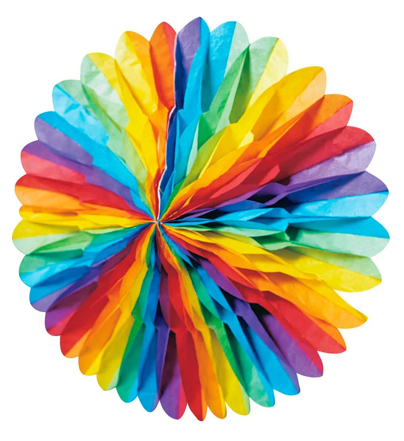 Papieren Decoratie (3D) Meerkleurig Diameter 75Cm